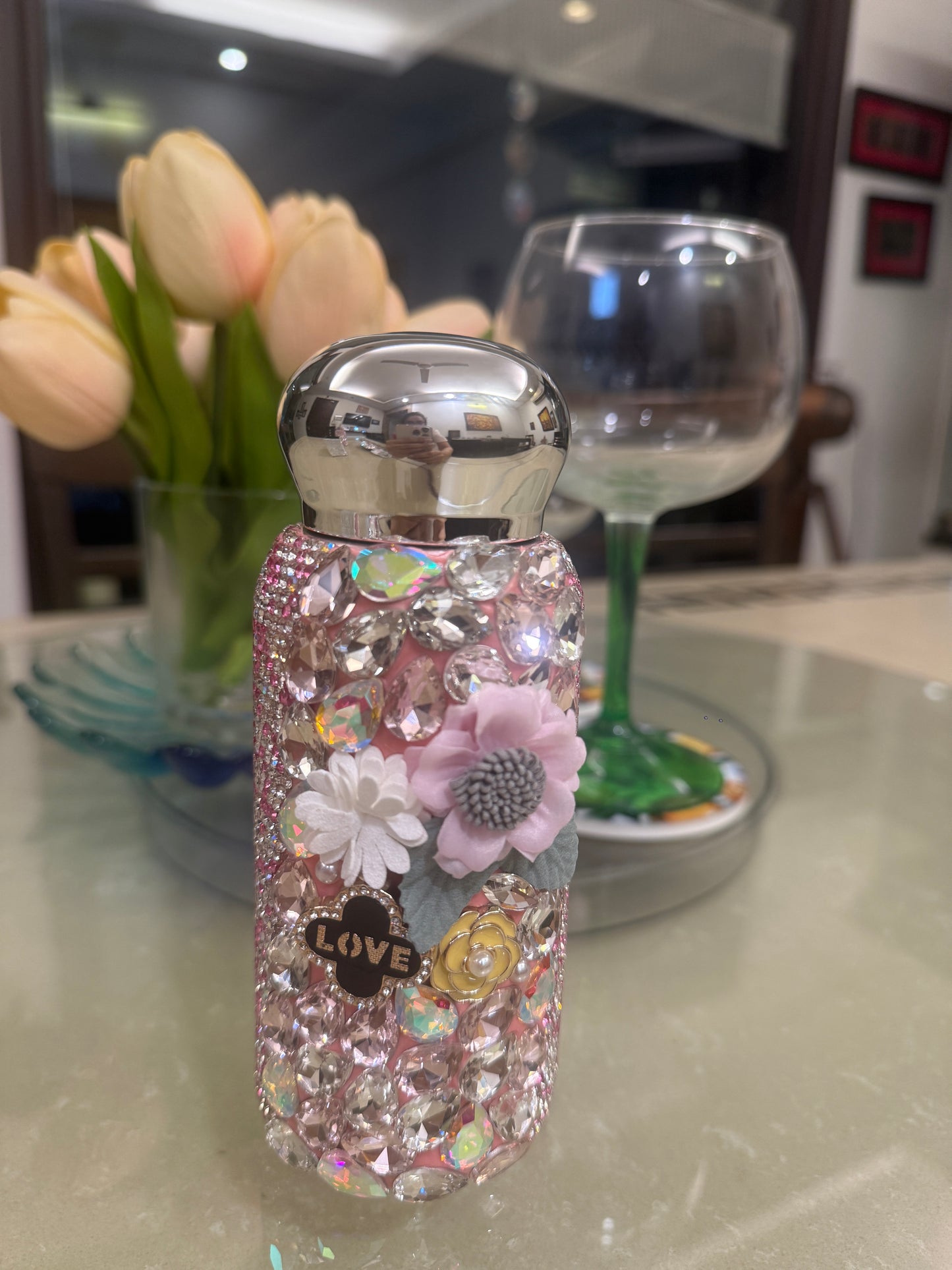 Zyviro Blossom & Love Crystal Mini Water Bottle