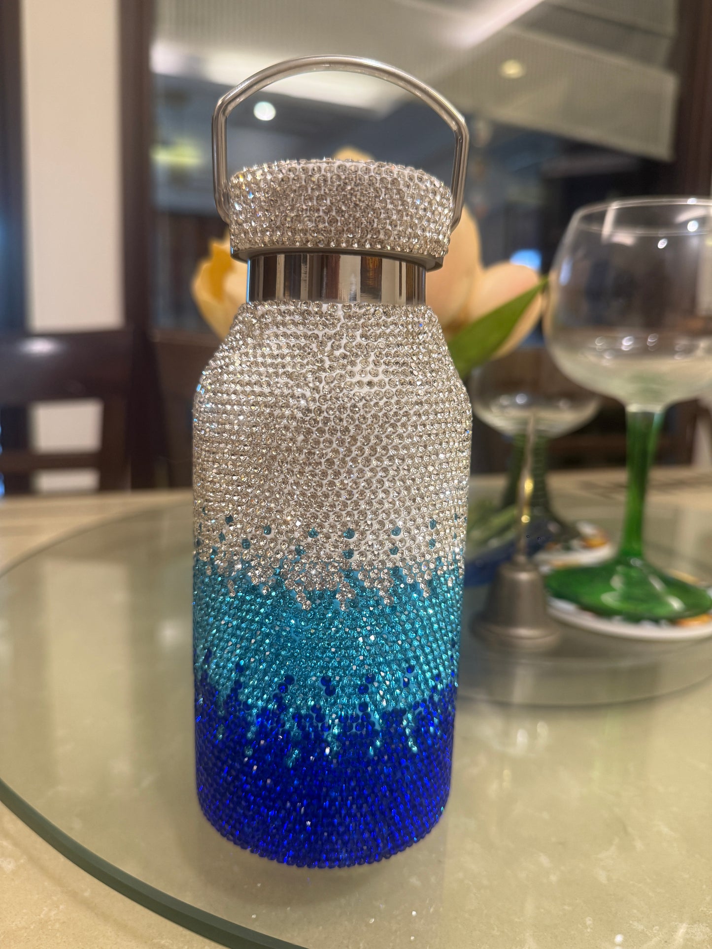 Zyviro Ombré Crystal Bling Insulated Water Bottle