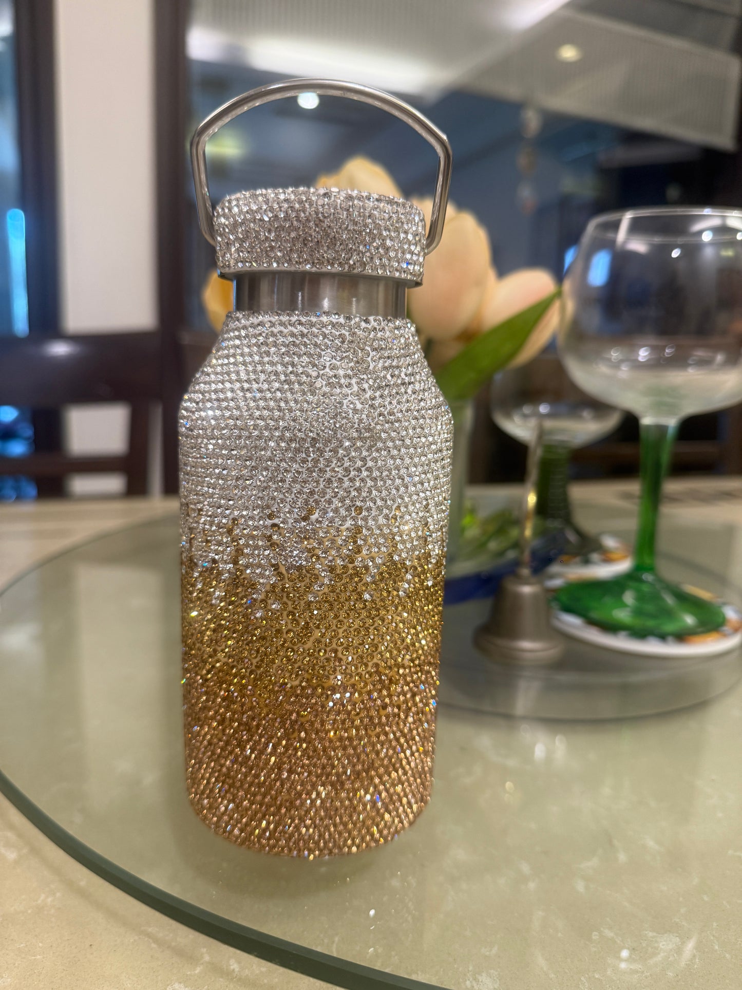 Zyviro Ombré Crystal Bling Insulated Water Bottle
