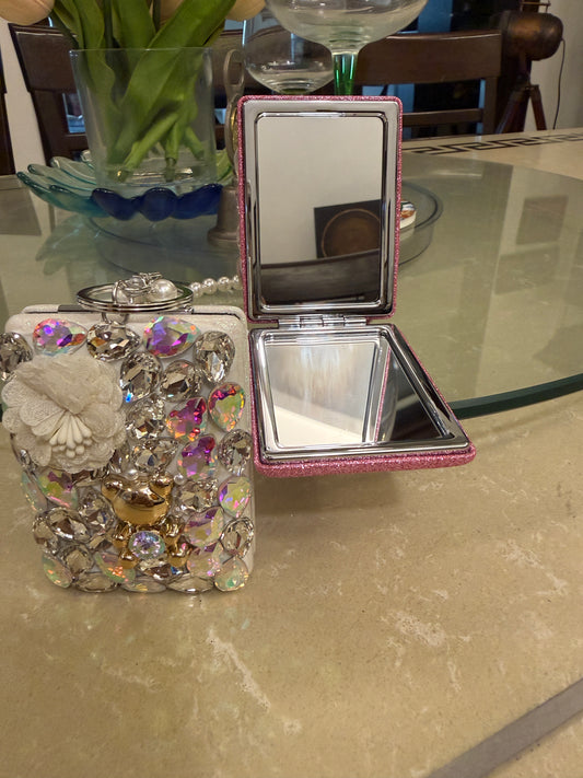Zyviro Teddy & Rose Crystal Vanity Duo Set