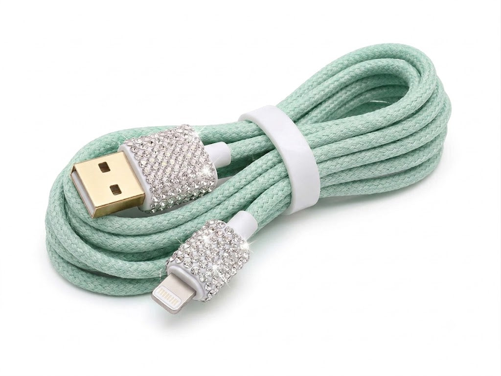 Zyviro Crystal Luxe Braided Charging Cable