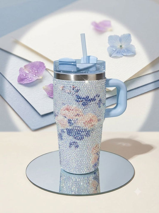 Zyviro Aurora Blossom Rhinestone Tumbler
