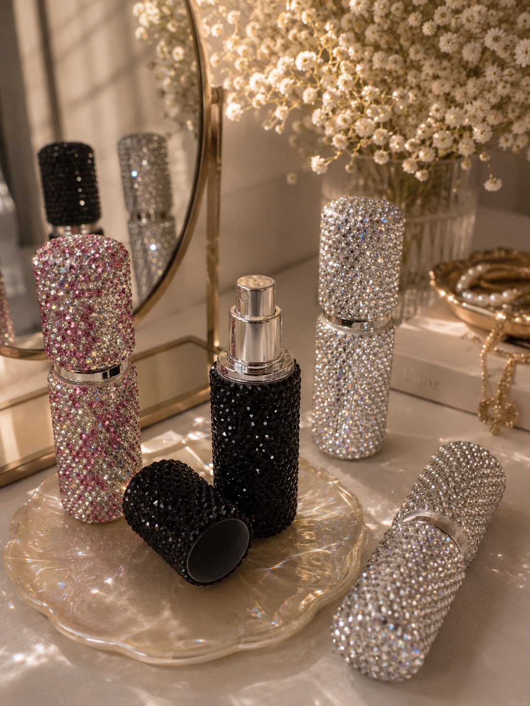 Zyviro Diamond Mist Crystal Refillable Perfume Atomizer